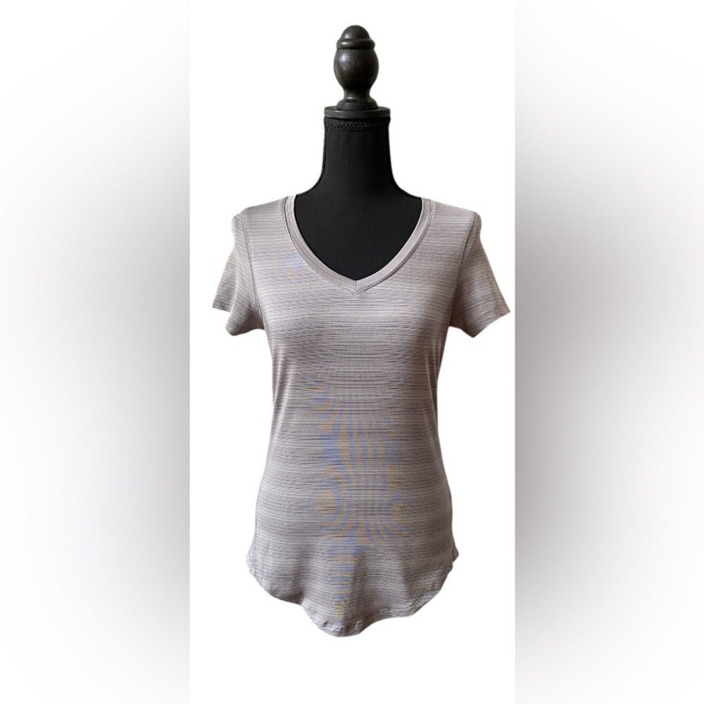 Layer8: Gray V-Neck Women's Activewear Top